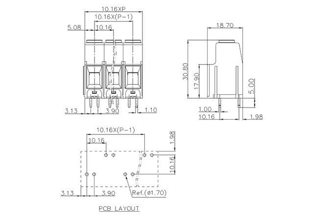 Клеммник на печатную плату MC-TH10.16H11C-0001 SUPU Клеммник на печатную плату MC-TH10.16H11C-0001 SUPU