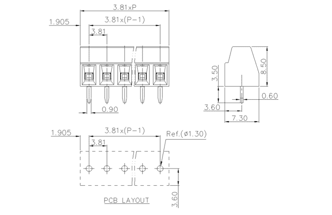 Клеммник на печатную плату MC-TM3.81H12C-0001 SUPU