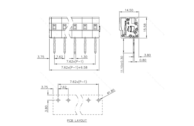 Клеммник на печатную плату 478475 SUPU