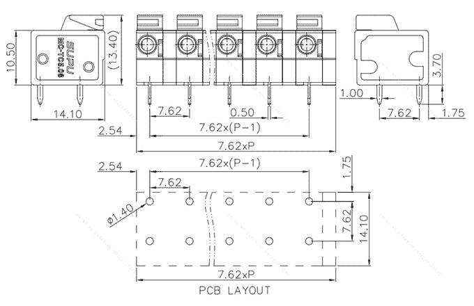 Клеммник на печатную плату MC-TC7.62H23P-N-0001 SUPU
