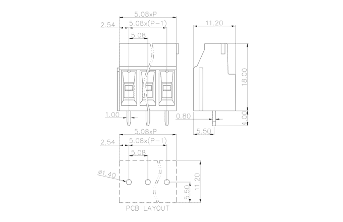 Клеммник на печатную плату MC-TF5.08H17C-0001 SUPU