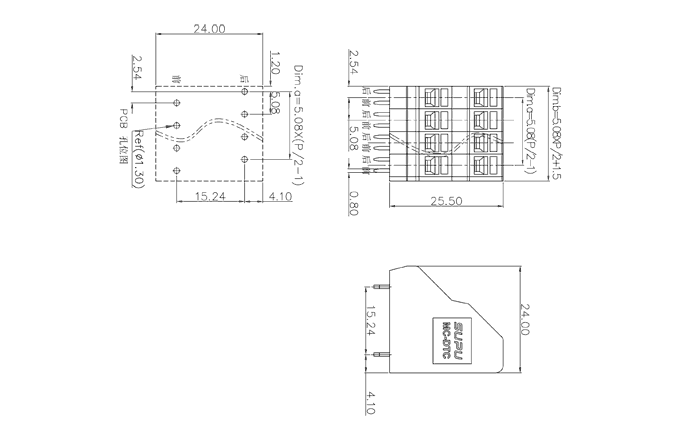 Клеммник на печатную плату MC-DTC5.08A04P-0001 SUPU