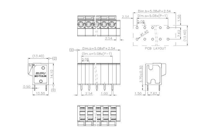 Клеммник на печатную плату MC-TC5.08V24P-N-0001 SUPU