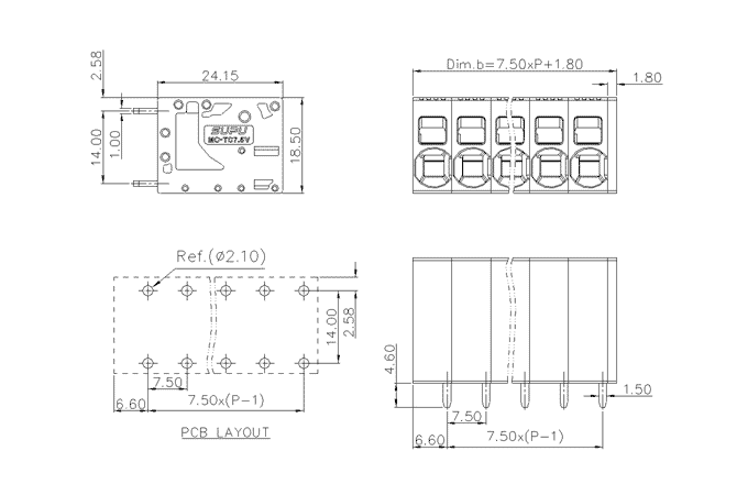 Клеммник на печатную плату MC-TC7.5V12P-0001 SUPU