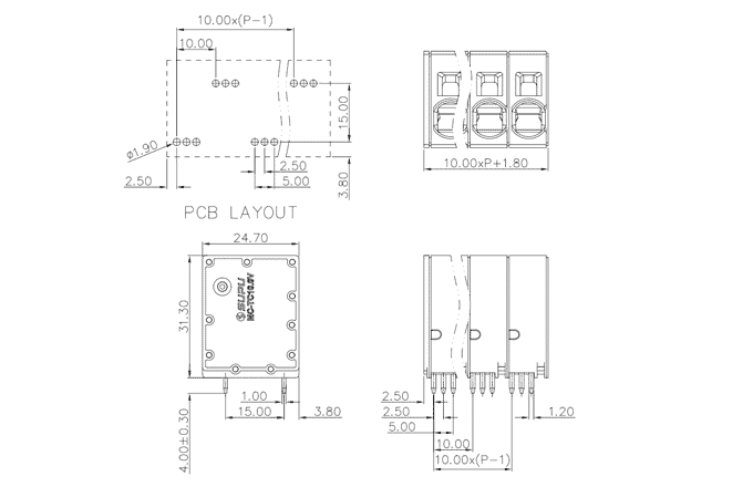 Клеммник на печатную плату MC-TC-F10.0V08P-0001 SUPU