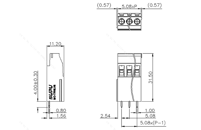 Клеммник на печатную плату MC-TFH5.08H16C-0001 SUPU