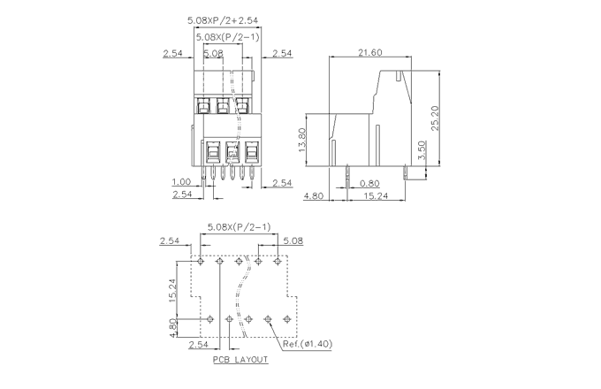 Клеммник на печатную плату MC-DTD5.08H04C-0001 SUPU